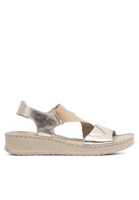 Go Soft Sandały ARC-027-02 Złoty. Kolor: złoty. Materiał: materiał #4