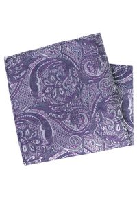 Poszetka Męska, Elegancka - Alties - Orientalny, Fioletowy Wzór. Kolor: fioletowy. Materiał: poliester