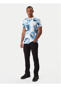 Versace Jeans Couture T-Shirt 80GAH6S0 JS543 Niebieski Regular Fit. Kolor: niebieski. Materiał: bawełna #3