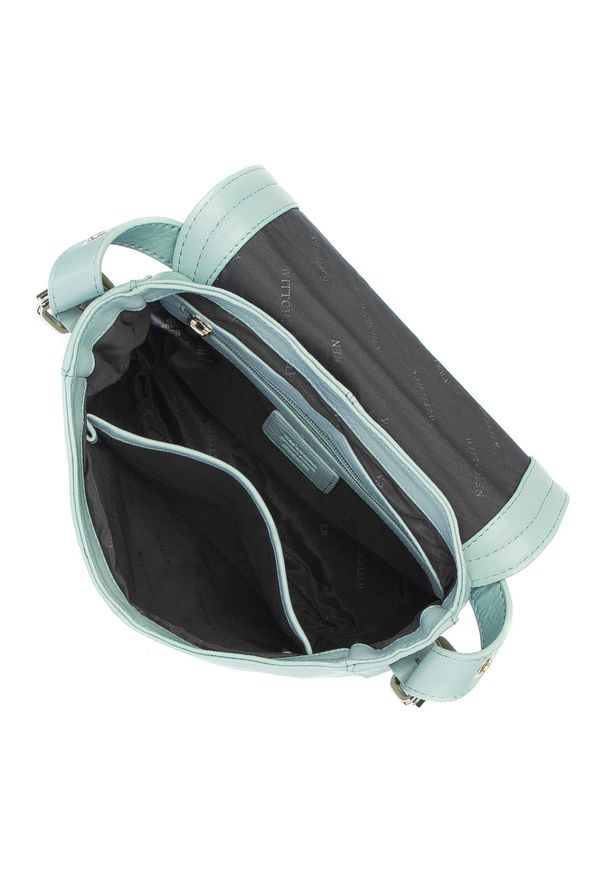 Wittchen - Damska listonoszka skórzana saddle bag. Kolor: zielony. Wzór: haft, aplikacja. Dodatki: z haftem. Materiał: skórzane. Styl: klasyczny, elegancki, retro