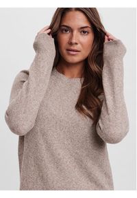 Vero Moda Sukienka dzianinowa 10215523 Beżowy Relaxed Fit. Kolor: beżowy. Materiał: syntetyk #6
