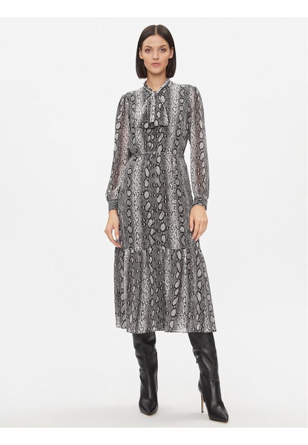MICHAEL Michael Kors Sukienka koszulowa MH381QOABE Szary Regular Fit. Kolor: szary. Materiał: syntetyk. Typ sukienki: koszulowe