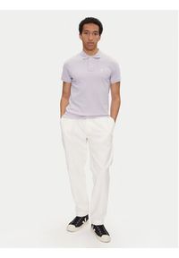 AMI PARIS Polo HPL060.760 Fioletowy Regular Fit. Typ kołnierza: polo. Kolor: fioletowy. Materiał: bawełna