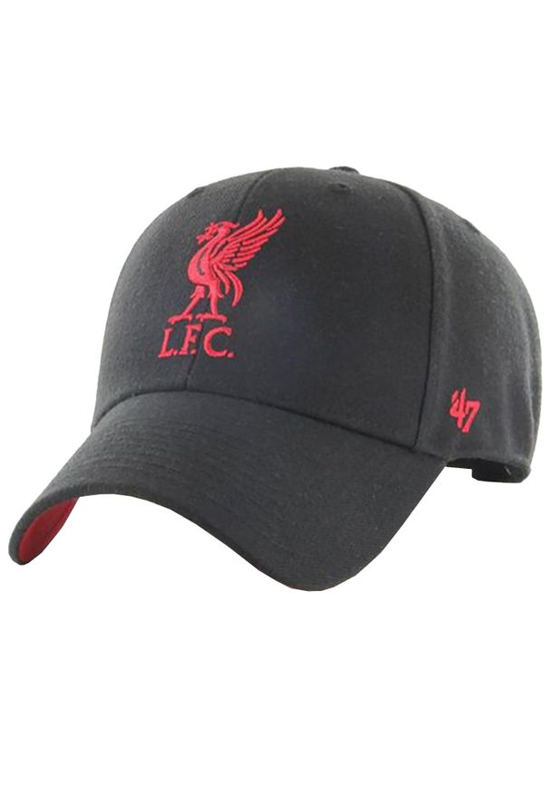 Męska czapka z daszkiem 47 Brand EPL Liverpool FC Snap 47 MVP. Kolor: czarny. Materiał: akryl, wełna