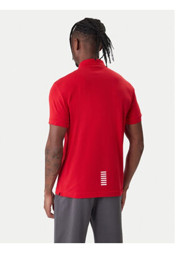 EA7 Emporio Armani Polo 8NPF14 PJVQZ U5072 Czerwony Regular Fit. Typ kołnierza: polo. Kolor: czerwony. Materiał: bawełna