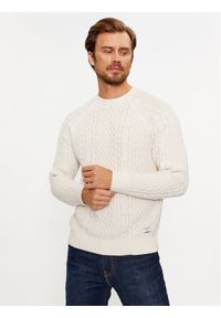 Pepe Jeans Sweter Sly PM702378 Écru Regular Fit. Materiał: bawełna