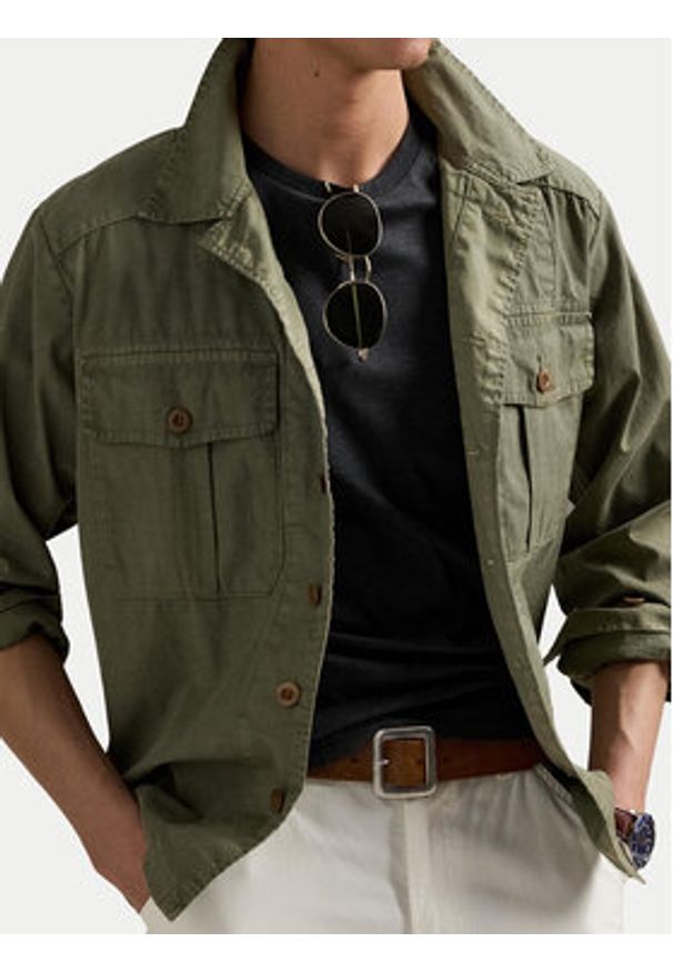 Polo Ralph Lauren T-Shirt Tsh 710740727032 Szary Slim Fit. Typ kołnierza: polo. Kolor: szary. Materiał: bawełna