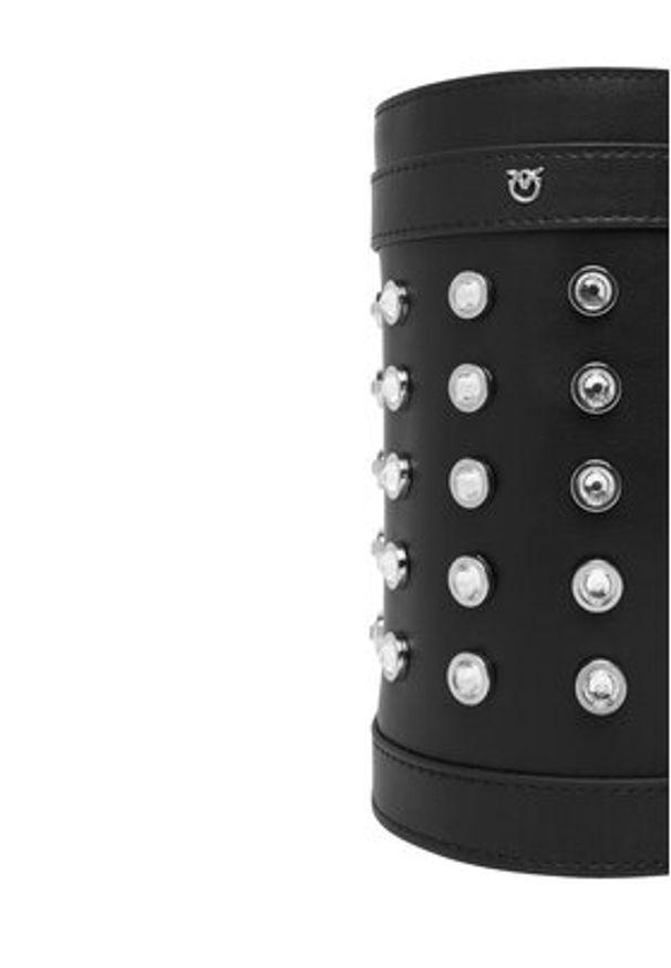 Pinko - PINKO Torebka Mini Bucket AI 25-26 PLTT 105911 A2XQ Czarny. Kolor: czarny. Materiał: skórzane