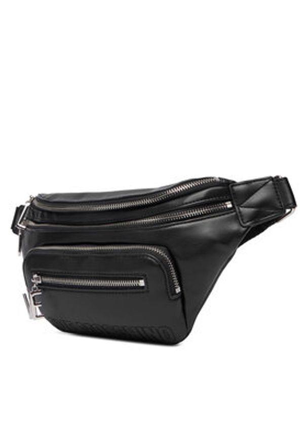 Love Moschino - LOVE MOSCHINO Saszetka nerka JC4347PP0NKA000B Czarny. Kolor: czarny. Materiał: skóra