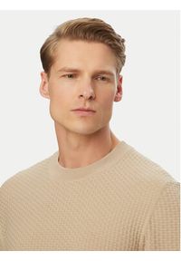 BOSS Sweter H-Nilton 50560468 Beżowy jasny Regular Fit. Kolor: beżowy. Materiał: bawełna #3