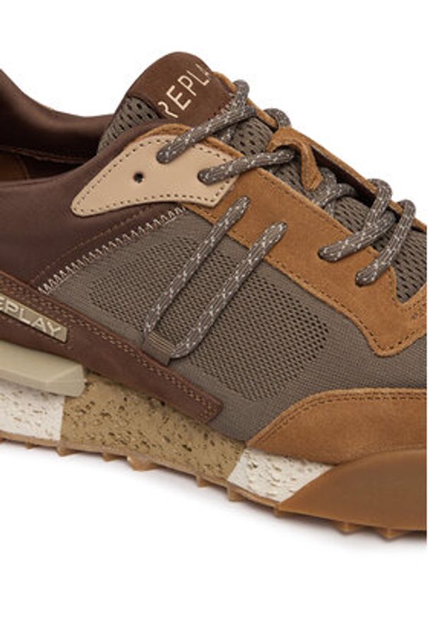 Replay - REPLAY Sneakersy GMS1P .000.C0072L Brązowy. Kolor: brązowy. Materiał: zamsz, skóra