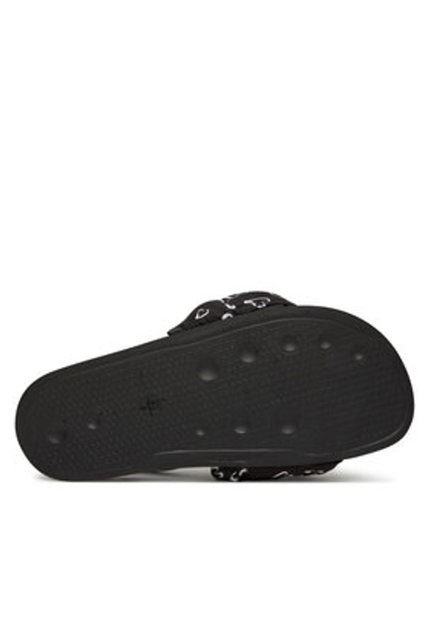 Love Moschino - LOVE MOSCHINO Klapki JA28312G0MIW100B Czarny. Kolor: czarny. Materiał: materiał