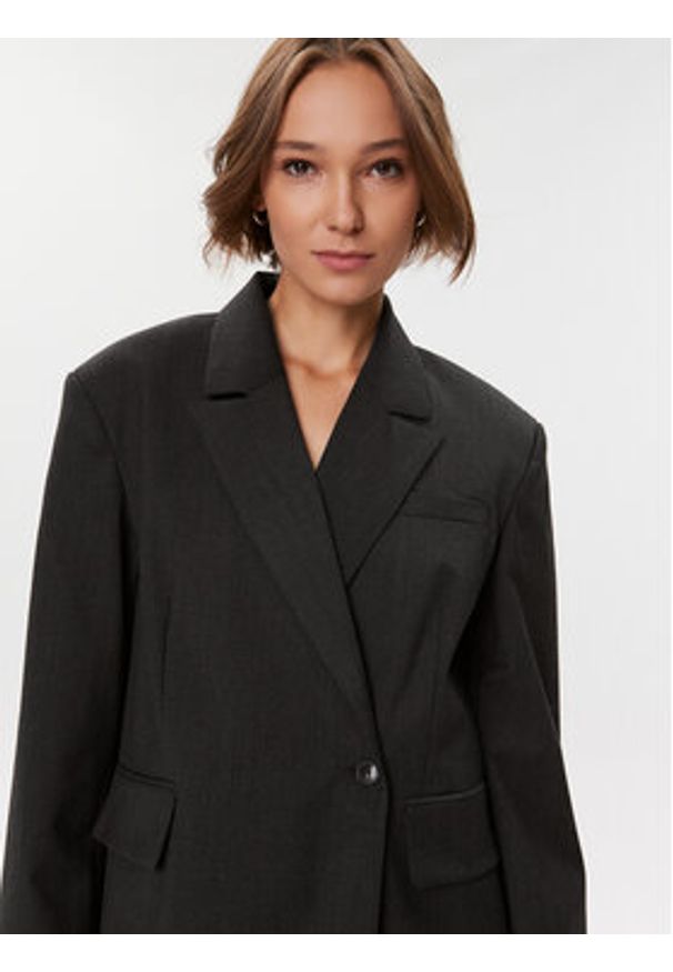 Herskind Marynarka Varner 4917958 Szary Oversize. Kolor: szary. Materiał: syntetyk