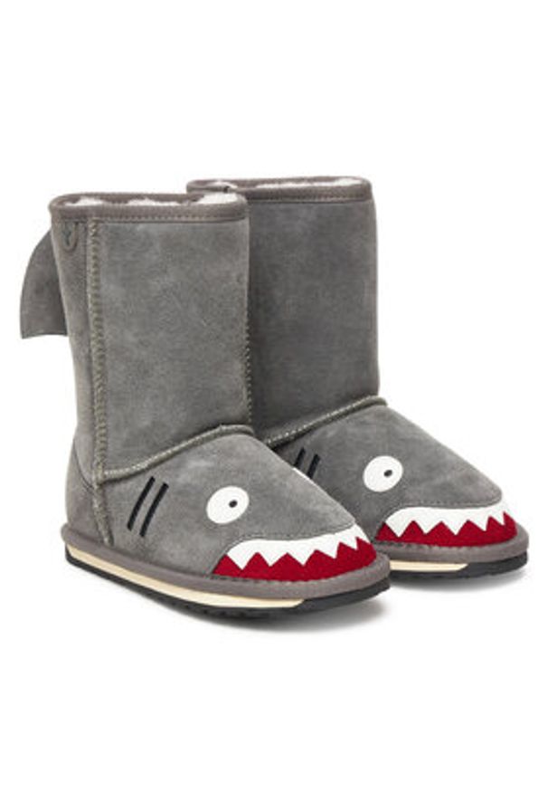EMU Australia Śniegowce Little Creatures Shark K10589 Szary. Kolor: szary. Materiał: skóra