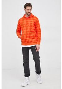 Karl Lagerfeld Bluza 521900.705185 męska kolor pomarańczowy z kapturem wzorzysta. Okazja: na co dzień. Typ kołnierza: kaptur. Kolor: pomarańczowy. Materiał: materiał, dzianina. Styl: casual #2