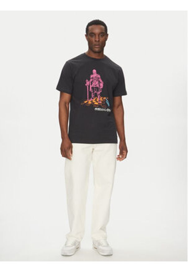 Element T-Shirt ELYZT00524 Czarny Relaxed Fit. Kolor: czarny. Materiał: bawełna