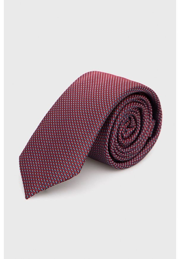 Hugo - HUGO krawat jedwabny 50468197 kolor czerwony. Kolor: czerwony. Materiał: jedwab