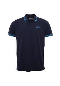 Koszulka polo, męska z krótkim rękawem Kappa Polo Shirt. Typ kołnierza: polo. Kolor: niebieski. Długość rękawa: krótki rękaw. Długość: krótkie