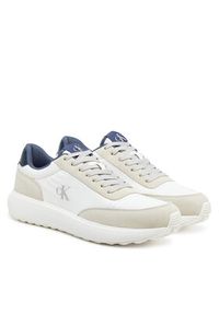 Calvin Klein Jeans Sneakersy Athleisure Runner Laceup Mix YM0YM01195 Biały. Kolor: biały. Materiał: materiał #2
