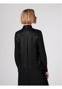 Simple Koszula KOD502-01 Czarny Relaxed Fit. Kolor: czarny. Materiał: wiskoza