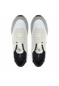 Calvin Klein Jeans Sneakersy Retro Runner Iconic Snk YM0YM01119 Biały. Kolor: biały. Materiał: zamsz, skóra #5