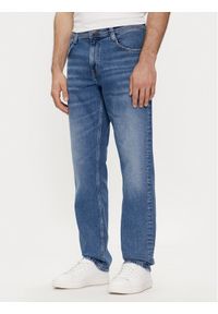 Mustang Jeansy Denver 1014878 Granatowy Straight Fit. Kolor: niebieski