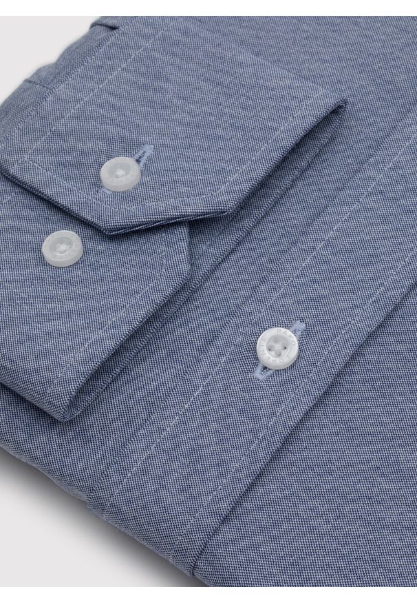 Pako Lorente - PAKO LORENTE – Niebieska koszula melanż. Kolor: niebieski. Materiał: bawełna, poliester. Długość rękawa: długi rękaw. Długość: długie. Wzór: melanż