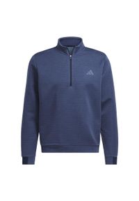 Adidas - Zakładana przez głowę bluza Ultimate365 Dwr Textured Quarter Zip. Typ kołnierza: golf. Kolor: niebieski. Materiał: materiał. Sport: golf