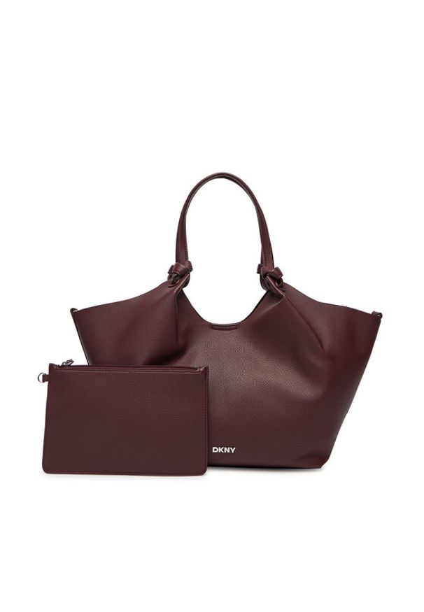 DKNY Torebka R42BAE49 Bordowy. Kolor: czerwony. Materiał: skórzane