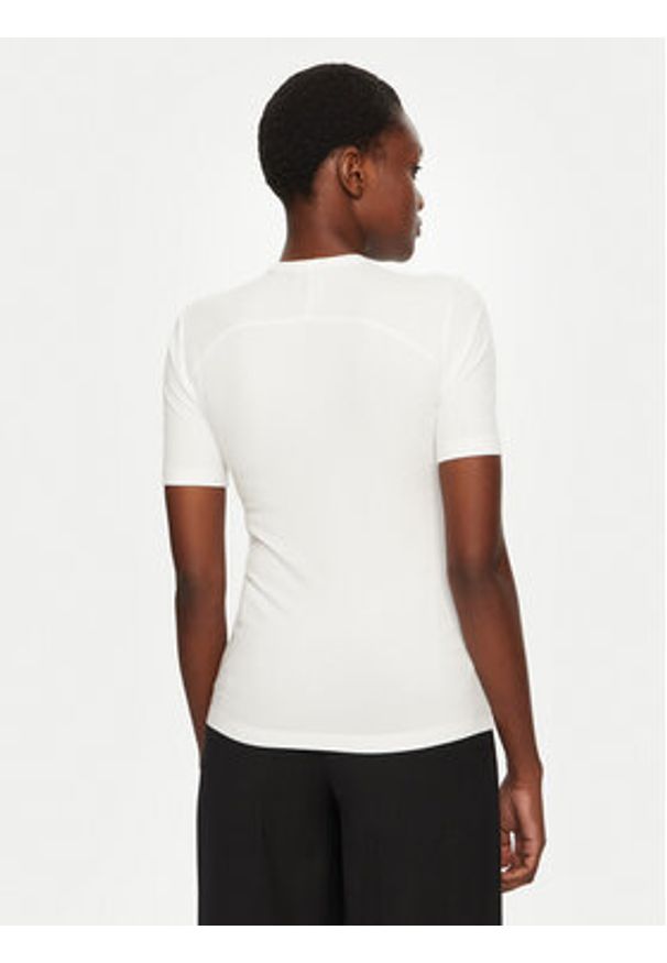 Calvin Klein T-Shirt K20K208052 Biały Slim Fit. Kolor: biały