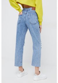United Colors of Benetton jeansy damskie high waist. Stan: podwyższony. Kolor: niebieski #4