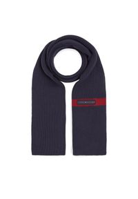 TOMMY HILFIGER - Tommy Hilfiger Szalik Th Skyline Knit Scarf AM0AM11496 Granatowy. Kolor: niebieski. Materiał: bawełna