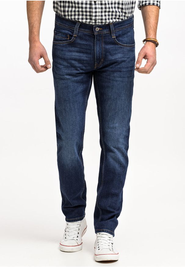 Spodnie Męskie Jeansowe Mustang Oregon Slim Denim Blue 1015041 5000 982, W34 L30. Okazja: na co dzień. Długość: długie. Styl: klasyczny, casual