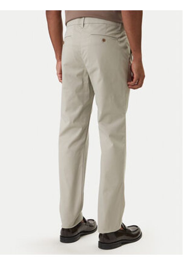 Calvin Klein Chinosy LV04LD613G Beżowy Slim Fit. Kolor: beżowy. Materiał: bawełna