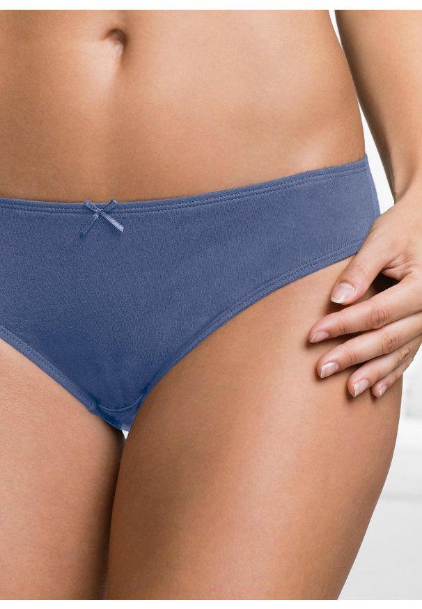 bonprix - Figi (6 par). Kolor: beżowy. Materiał: skóra, materiał, koronka. Wzór: gładki, koronka