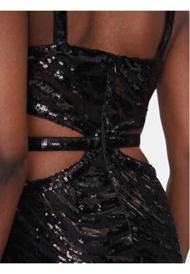 Just Cavalli Sukienka wieczorowa 78PAO951 Czarny Slim Fit. Kolor: czarny. Materiał: syntetyk. Styl: wizytowy