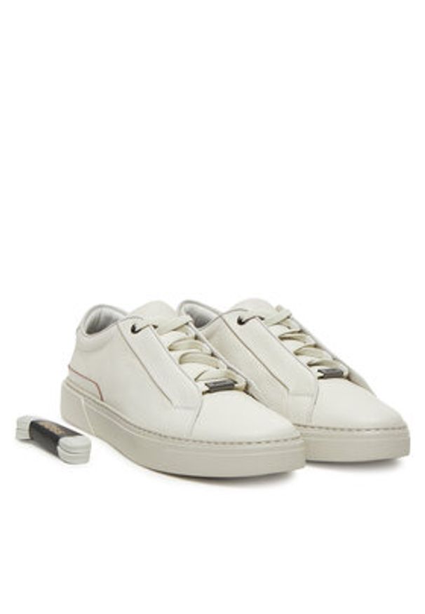 BOSS Sneakersy 50545153 Biały. Kolor: biały. Materiał: skóra