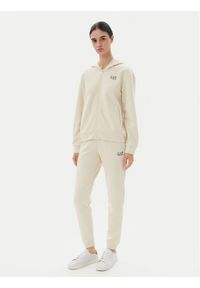 EA7 Emporio Armani Dres 7W000076 AF10443 U1079 Beżowy Regular Fit. Kolor: beżowy. Materiał: syntetyk