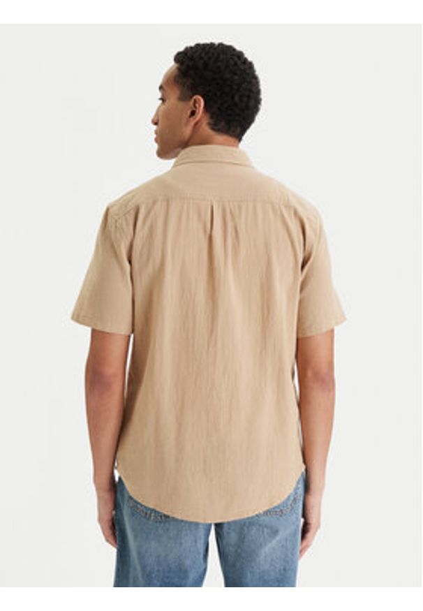 Quiksilver Koszula Time Box EQYWT04622 Beżowy Regular Fit. Kolor: beżowy. Materiał: bawełna