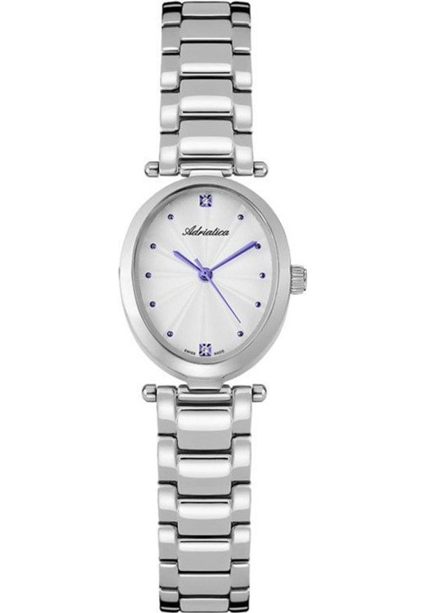 Zegarek Adriatica Zegarek damski Adriatica A3424.51B3Q/T CYRKONIE srebrny. Kolor: srebrny