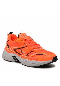 Calvin Klein Jeans Sneakersy Retro Tennis Su-Mesh YM0YM00589 Pomarańczowy. Kolor: pomarańczowy. Materiał: materiał, mesh #5