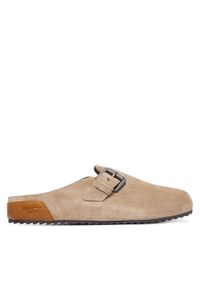 Pepe Jeans Klapki Corby Clog W PLS900001 Beżowy. Kolor: beżowy. Materiał: zamsz, skóra