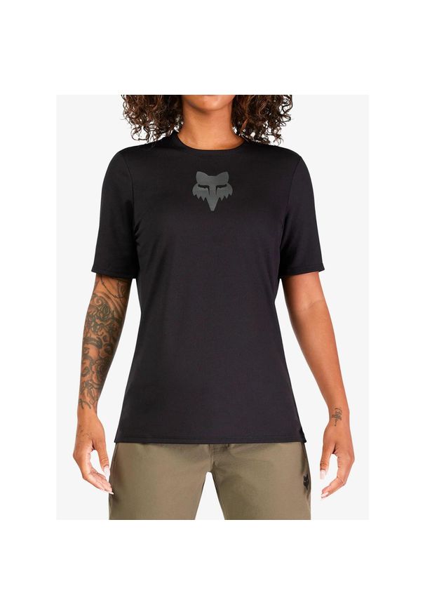 FOX - Koszulka damska Fox Ranger SS Jersey Fox Head. Kolor: czarny. Materiał: jersey. Sport: kolarstwo