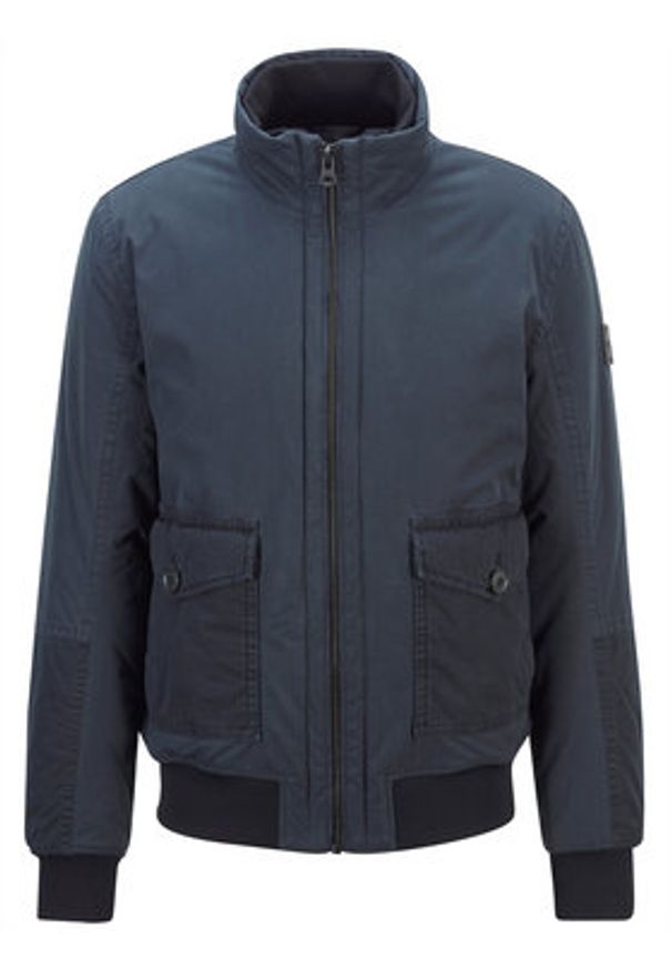 BOSS - Boss Kurtka bomber Odre-D 50440995 Granatowy Regular Fit. Kolor: niebieski. Materiał: bawełna