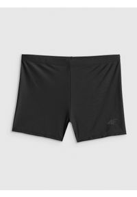 4f - 4F Kąpielówki męskie - czarne M. Kolor: czarny. Materiał: skóra, materiał #1