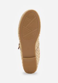 Born2be - Beżowe Plecione Balerinki VICES z Paskiem z Klamerką i Wycięciem V Nemecea. Okazja: na co dzień. Zapięcie: pasek. Kolor: beżowy. Materiał: jeans. Szerokość cholewki: normalna. Wzór: haft. Sezon: lato. Styl: boho, casual, elegancki #7