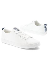 Big-Star - Białe Trampki Big Star Sportowe Obuwie Damskie. Okazja: na co dzień. Kolor: biały. Materiał: guma, syntetyk, jeans, materiał. Szerokość cholewki: normalna. Sezon: lato #3