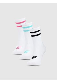 4f - 4F Skarpetki casual za kostkę (3-pack) dziewczęce - multikolor 38-40. Kolor: wielokolorowy. Materiał: włókno, materiał, poliamid, bawełna