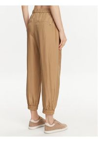 Marella Spodnie materiałowe Abetaia 2513131095 Beżowy Relaxed Fit. Kolor: beżowy. Materiał: jedwab