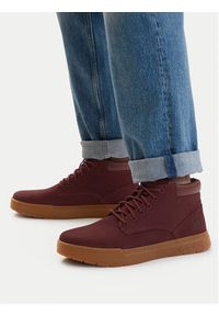 Timberland Sneakersy Maple Grove TB0A69FNEQ31 Bordowy. Kolor: czerwony. Materiał: nubuk, skóra #3